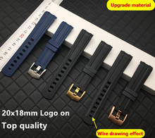Upgrade!  quality 20mm soft Rubber Silicone Watch band Buckle Grind Arenaceous Belt fit for Omega strap for Seamaster 300 logos 2024 - buy cheap