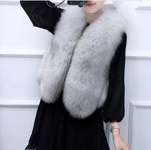 Furry 2019 Winter Women's Faux Fur Coat Artificial Fur Vest Furry Vests Femme Jackets Plus Size 5XL Furry Fake Fur Gilet Z7 2024 - buy cheap