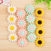 Kovict 5pcs Sunflower Silicone Beads Food Grade BPA Free For DIY Baby Teething Necklace Pacifier Chain Pendant Accessories Gifts 2024 - buy cheap