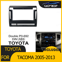 Painel 9 "dos jogos da guarnição do traço do adaptador do encaixe audio do quadro de dvd do jogador de rádio do carro 2din para o ruído dobro de toyota tacoma 2005-2013 2024 - compre barato