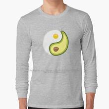 Avocado Egg Yin Yang Long Sleeve T Shirt 100% Pure Cotton Big Size Avocado Avocados Avacado Avacodo Avocodo Avecado Avecodo 2024 - buy cheap