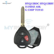 remtekey RAV4 Corolla Camry car remote key 3button TOY43 4D67 for Toyota 315Mhz 2024 - buy cheap