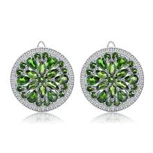 GEM'S BALLET 7.01Ct Natural Chrome Diopside Classic Earrings 925 Sterling Silver Gemstone Stud Earrings for Women Fine Jewelry 2024 - buy cheap