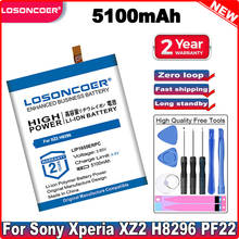 LOSONCOER 5100mAh Bateria Para Sony Xperia XZ2 LIP1655ERPC H8296 PF22 SO-03K SOV37 702SO H8216 Bateria de Boa Qualidade 2024 - compre barato
