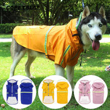 Copetsla 1pc 2xl-5xl animais de estimação grande cão capas de chuva reflexiva casaco impermeável moda ao ar livre respirável roupas filhote de cachorro 2024 - compre barato