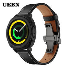 UEBN-Correa de cuero con cierre de mariposa para Samsung Galaxy Watch, pulsera deportiva de 20mm, 42mm, Active 2, Gear S2 2024 - compra barato