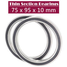 6815 2RS Bearing ( 2 PCS ) 75*95*10 mm Metric Thin Section Bearings 61815 RS 6815RS 2024 - buy cheap