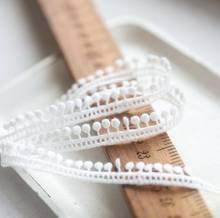 Adornos de encaje de algodón blanco de 3 metros y 17mm de ancho, bordado, costura de algodón con cinta de encaje 2024 - compra barato