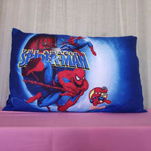 Blue Spider Man Pillow Case Sham for Kids Bedroom Decoration 3d bedding Boys Pillow Cover 1 piece 48*74 cm Children's Baby Room 2024 - buy cheap