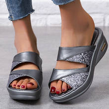 Summer Luxury Women Slippers Platform Wedges High Heel Slides Peep Toe Casual Outdoor Beach Female Ladies Shoes Zapatos De Mujer 2024 - buy cheap