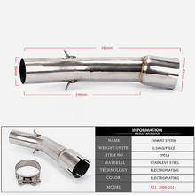 Motorcycle Modification Exhaust Middle Link Pipe Exhaust Muffler Middle Pipe Silencer Muffler Tip for R1 FZ1 FZ1-N 2006-2015 2024 - buy cheap