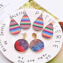 Drippings Round Earring Teardrop Iridescence Simple Retro Colorful Party Female 2024 - buy cheap