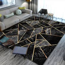 Black Gold Marble Modern Luxury Carpet Living Room Bedroom Carpet Green Geometric 3D Printed Carpet Home Floor Mat 2024 - buy cheap