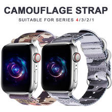 Хит продаж нейлоновый ремешок для часов Apple Watch Series 5 4 3 2 1 Аксессуары для спортивных браслетов 42 мм 38 мм 40 мм 44 мм ремешок для iwatch 2024 - купить недорого