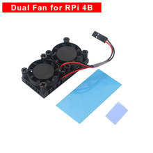 Raspberry Pi 4 Model B Double Cooling Fan Cooler Radiator Dual Fan with Heatsink for RPi 4 4B 2024 - buy cheap