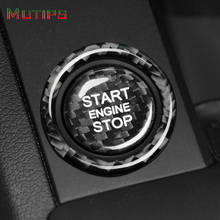Mutips Car Engine Start Stop Button Ring Cover Trim Frame Carbon Fiber Sticker Accessories For Audi A4L A6L A7 Q5 Q7 2009-2019 2024 - buy cheap