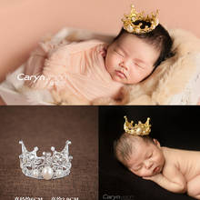 Cretive Baroque Crown King Baby Full Of Children's Golden Jewel Photography Small Tiara Crown Newborn Photography Props 2024 - buy cheap