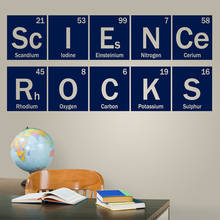 Science Rocks Periodic Vinyl Decal Sticker, Classroom , School Chemistry Dorm Decal, Table Of Elements Decoration SK49 2024 - buy cheap