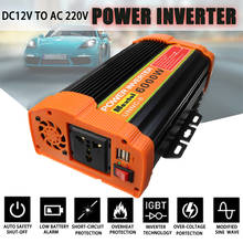 Inverter 12V 220V 12000Watt Peak 6000W Auto Modified Sine Wave Voltage Transformer Solar Power Inverter Converter Car Charge USB 2024 - buy cheap