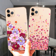 Funda de teléfono de silicona suave para iPhone, carcasa de encaje Floral, rosa, Sexy, transparente, para 12 Mini, 11 Pro, XS Max, 6S, 7, 8 Plus, X, XR, 5S, SE, 2020 2024 - compra barato