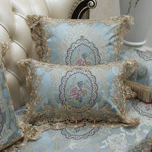 Bordado rendas capa de almofada luxo europeu fronha padrão floral casa decorativa sofá cadeira lance travesseiro 2024 - compre barato