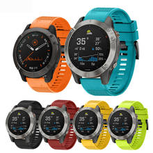 Pulseira de relógio inteligente de silicone, pulseira de silicone para garmin fenix 6 6s 6x 5x 5 dirigível 3 3hr forerunner 935 945, liberação rápida 2024 - compre barato