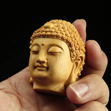5cm Nyorai Buddha Head Bodhisattva Statue Wood Statue Crafts Feng Shui Desk Decors Toy Gift 2024 - buy cheap