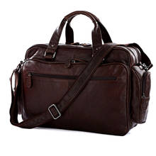 Fashion Oil Waxed Genuine Leather Briefcase Men Business Briefcase Leather tote Handbag men Laptop Bag Large office Bag Shoulder 2024 - buy cheap