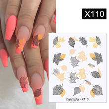 Maple Fall Leaf Nail Water Decals Autunm Winter Snowflakes Water Transfer Stickers Nail Art Decoration Slider Tips Accessory 2024 - buy cheap