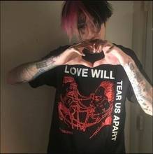 Love Will Tear Us Apart Graphic T Shirt Men Male Hip Hop O Neck Cotton T-Shirt Tumblr Fashion Grunge Hipsters Punk Style Top 2024 - buy cheap