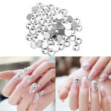 Diamantes de imitación SS4-SS16 para decoración de uñas, cristal brillante AB, no fijación en caliente, Strass plano, 14 secciones 2024 - compra barato