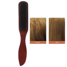 DIY Hair Brush Wood Handle Boar Bristle Beard Comb Styling Detangling Straightening Hairdressing Styling Tools 2Styles 2024 - buy cheap