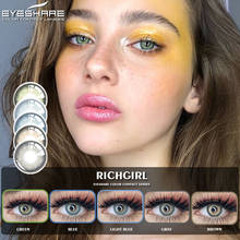 EYESHARE-lentes de contacto de colores para ojos, lentillas de belleza cosmética Natural, lentillas de Color azul con Color, 1 par, 14mm 2024 - compra barato