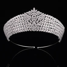 Tiaras And Crown HADIYANA Vintage Temperament Women Bridal Wedding Hair Jewelry Party Headband Zirconia BC4818 Corona Princesa 2024 - buy cheap