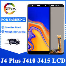 ЖК-дисплей 6,0 дюйма для Samsung Galaxy J4 Plus, J415, J415F, сенсорный экран для Samsung J4 + 2018, J410, запчасти для ремонта ЖК-дисплея 2024 - купить недорого