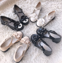 Kawaii girl sweet lolita shoes vintage round head thick heel women shoes cute lace ruffle bowknot kawaii shoes loli cosplay 2024 - buy cheap