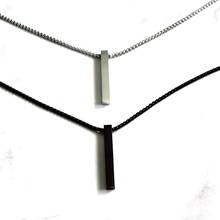 Классическое ожерелье с прямоугольной подвеской для мужчин высокого качества 3 Цвета коробка из Нержавеющей Стали Цепочка на шею для мужчин, ювелирное изделие, подарок 2024 - купить недорого