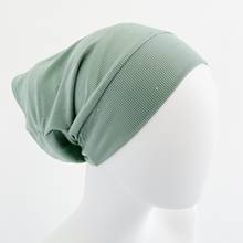 2020 New Ribbed Inner Hijab Caps For Women Muslim Tube Cap Elastic Islamic Underscarf Bonnet Hat Headwraps Headband Turban 2024 - buy cheap