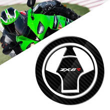 For Kawasaki Ninja ZX-6R ZX600 ZX636 3D Carbon Fiber Appearance Motorcycle Fuel Tank Cover Fuel Tank Decal Protective Shell 2024 - buy cheap