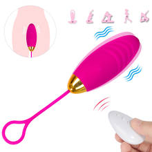 Bolas da vagina Vibrador para a Mulher Clitóris Massagem 10 Silicone Freqüência de Controle Remoto Sem Fio Vibratório Ovos Adultos Produtos Do Sexo 2024 - compre barato