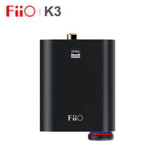 Портативный мини-усилитель для наушников FiiO K3 Hi-Fi, AKM AK4452, усилитель USB, ЦАП, поддержка коаксиального оптического цифрового выхода, ПК M384k DSD256 2024 - купить недорого