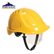 Portwest PW54 Endurance Plus Visor Helmet Safety Helmet with Retractable Clear Anti-fog Lens ABS Work Hard Hat 2024 - buy cheap