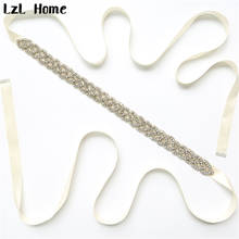 LzL Home Women's rhinestone belt 100% handmade wedding accessories bridal belt best-selling bridal party white rhinestone belt 2024 - buy cheap