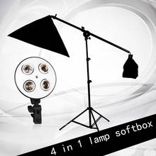 Photo Studio 50*70cm Softbox 4-lamp-holder 100-240V with Cross Bar Single Pulley  Horizontal Arm 2M Light Stand 2024 - buy cheap