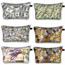 Funny Money Art Print Cosmetic Case Women Makeup Beauty Bags Ladies Lipstick Storage Bags for Travel Girls Cosmetic Bag Gift 2024 - buy cheap