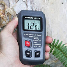 Higrómetro de madera EMT01 0-99.9%, probador de humedad Digital LCD de 2 pines, Detector de humedad de madera, Detector de amortiguación de madera 2024 - compra barato