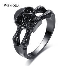 Wbmqda-anillo gótico de calavera Vintage para hombre, pistola de Metal pesado, anillo negro Punk Rock, joyería Steampunk, envío directo, novedad de 2020 2024 - compra barato