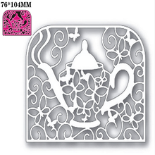 2021 novo designteapot painel de corte metal morrer corte dados scrapbook álbum cartão papel artesanato gravação morrer cortes 2024 - compre barato