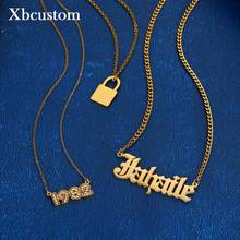 Custom Name Necklace Stainless Steel Multi Layer Lover Lock Pendant Year Number Nameplate Choker Necklaces for Women Best Gift 2024 - buy cheap