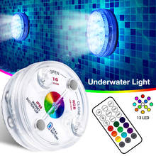 Luz de piscina sumergible recargable por USB, luz Led RGB 13 con ventosa, Control RF, lámpara subacuática para jardín al aire libre # W0 2024 - compra barato